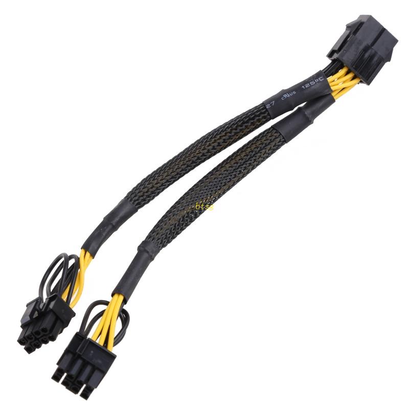 Btsg 8Pin PCIe Splitter Kabel Power PCI-e 8Pin Female Ke Dual8 (6+2) Pin Male Adapter