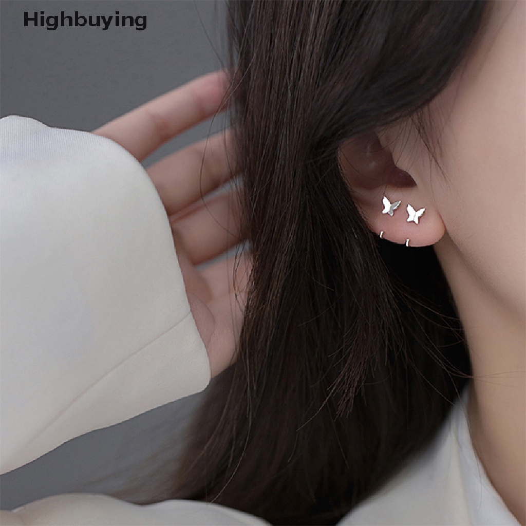 Hbid Sliver Open Earrings Perhiasan Gadis Lucu Hoop Earring Kristal Pembukaan Huggies s Lingkaran Cincin Glory