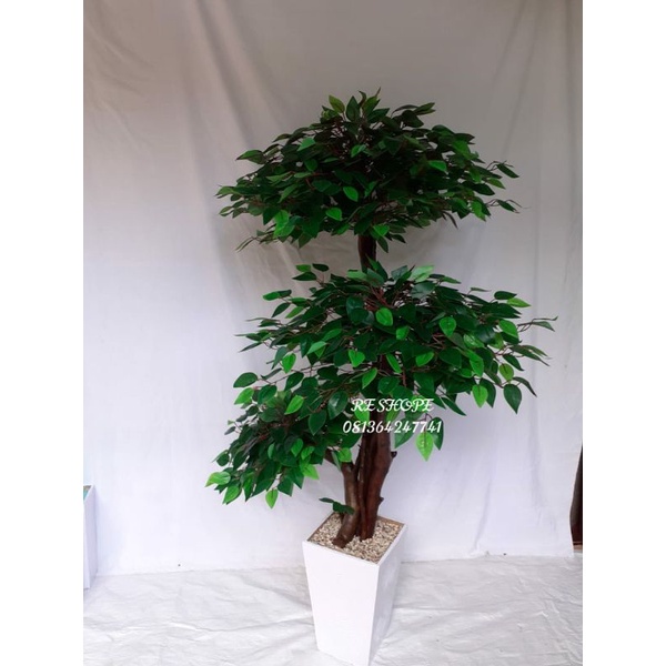 bunga hias/bunga plastik/pohon beringin/bringin artificil/bonsai beringin/pohon hias plastik