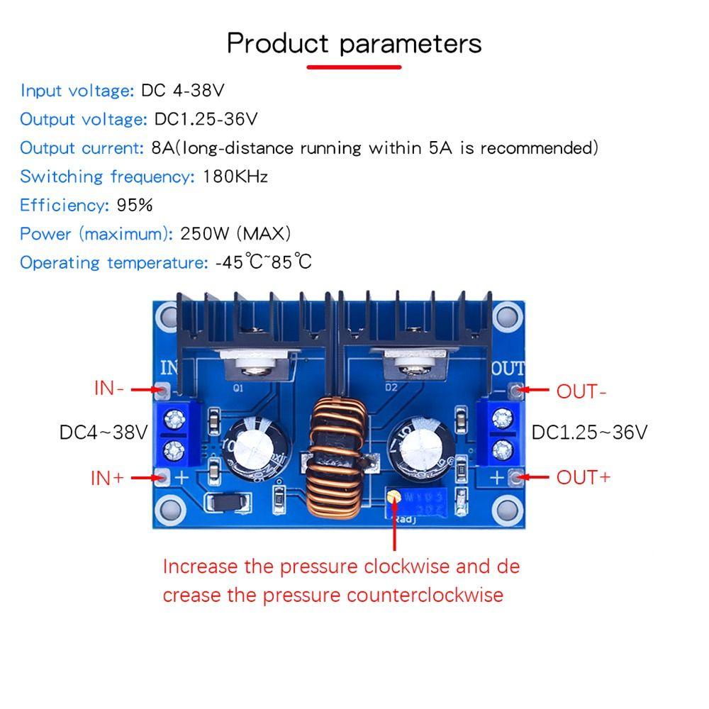 Populer Step Down Converter 8A Untuk Arduino Power Supply Module Board XL4016E1