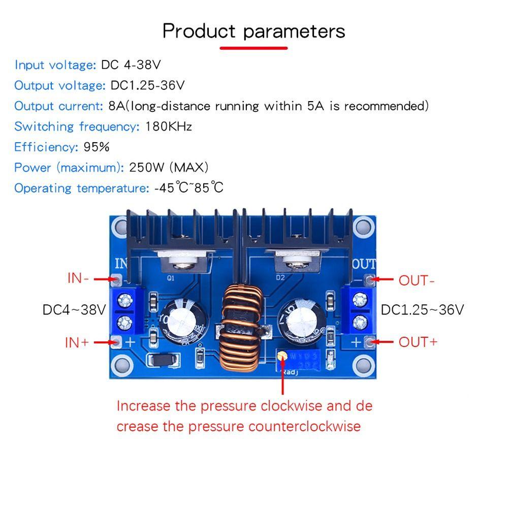 Populer Step Down Converter 8A Untuk Arduino Power Supply Module Board XL4016E1