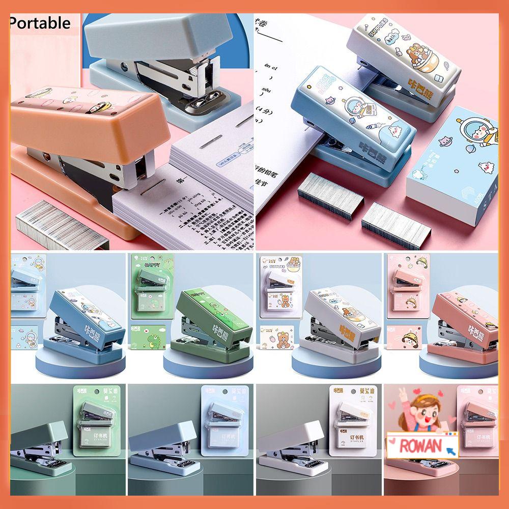 R-flower 2set Mini Stapler Metal Alat Tulis Kreatif Dengan 400PCS Staples