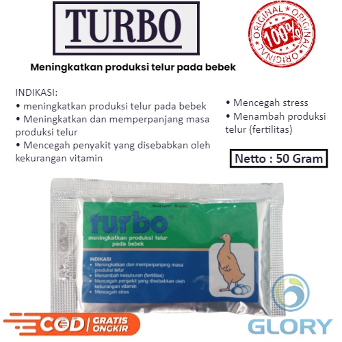 Obat Suplemen Turbo 50 Gram Medion Atau Vitamin Pemacu Untuk Meningkatkan / Peningkat Produksi Telur