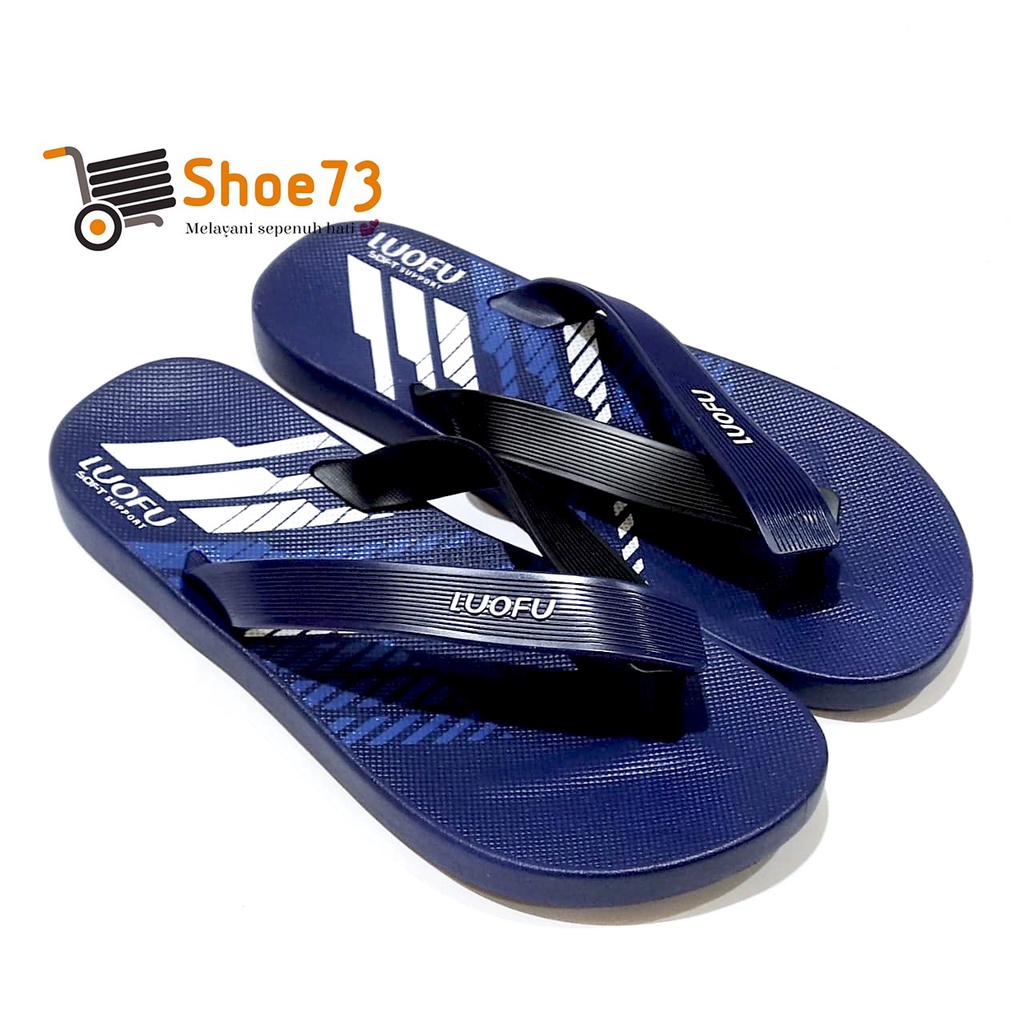 LUOFU F 1182 - E02  SIZE 40-44 ORIGINAL l Sandal jepit jelly pria l Sendal jepit cowok impor