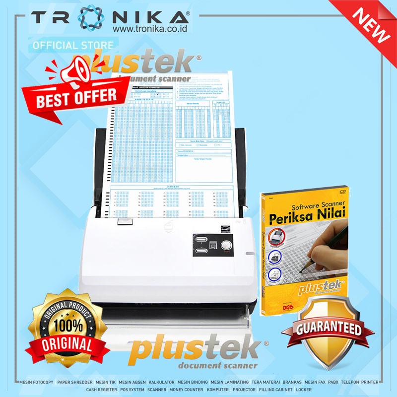 SCANNER PERIKSA NILAI LJK PLUSTEK SmartOffice PS30D Automatic Document Feeder (ADF)