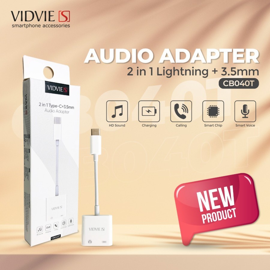 VIDVIE S Audio Adapter Type C & Lightning (Iphone) CB040 - Type-C