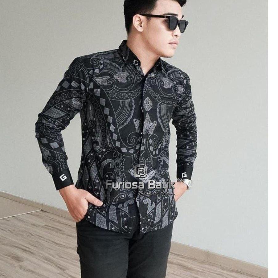 Furiosa Batik Kemeja Batik Pria Modern Lengan Panjang Casual Modis Slim Fit Trendy Masa Kini OL 162 butikdian