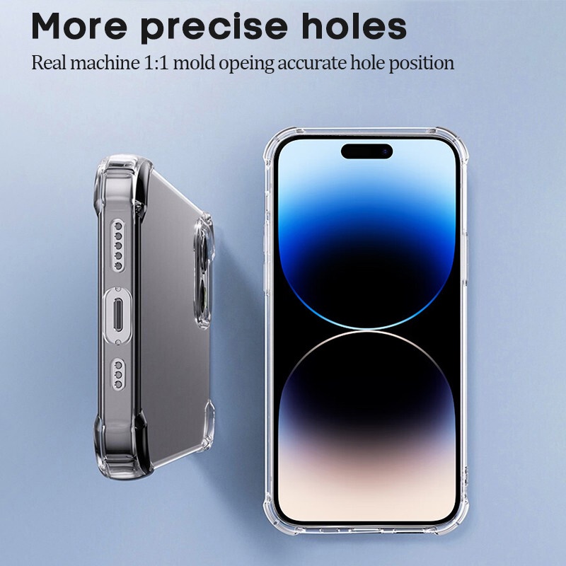 Casing Handphone TPU Transparan Shockproof, Cocok Untuk iphone 14 Pro Max14Plus13 HD, Bukan Apel Kuning12 Pro Max11 xr Sarung Lensa7 8 plus case Handphone anti-drop