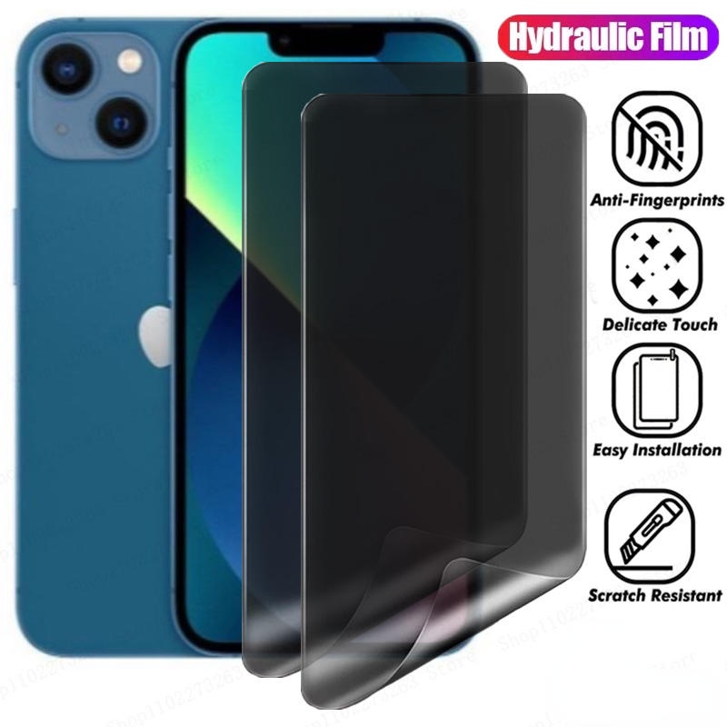 Film Hydrogel Privasi Untuk iPhone 14 13 12 11 Pro MAX Plus Mini Pelindung Layar Anti Mata-Mata Untuk iPhone 7 8 6 6S Plus SE 2022 2020 14Plus 13Mini 12Mini Film