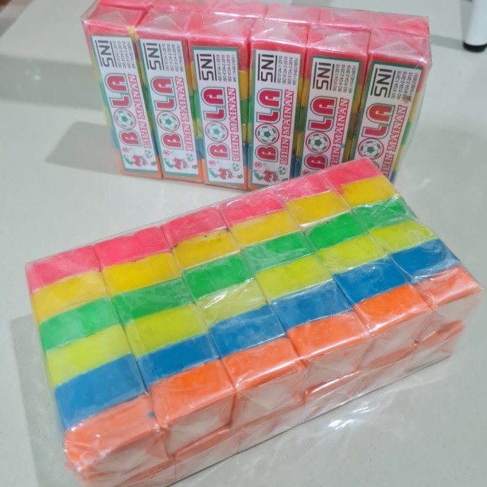 1pack isi 6 Lilin Mainan Prakarya Plastisin Dough Mrek Bola / Malam