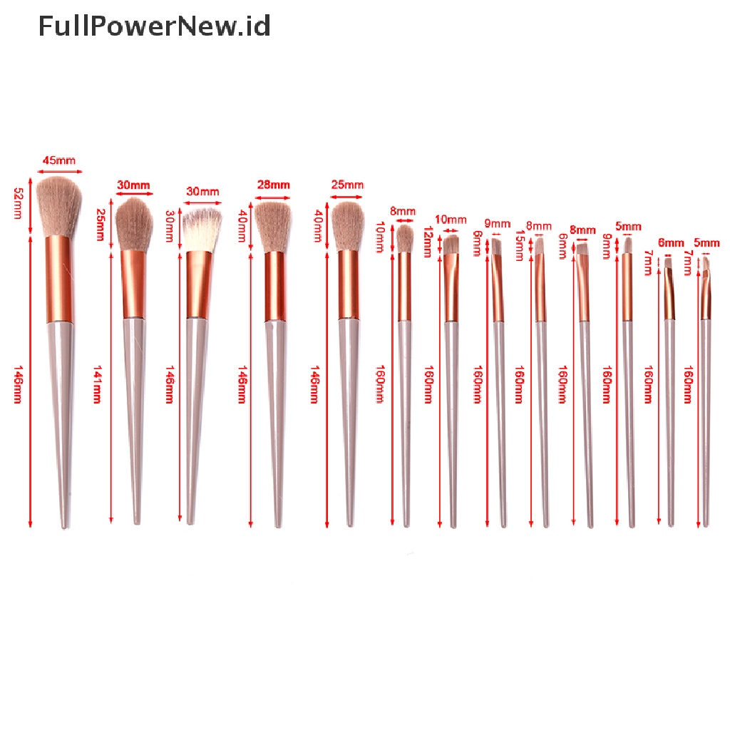 Power 13pcs Set Kuas Makeup Profesional Beauty Foundation Concealer Make Up Brush ID