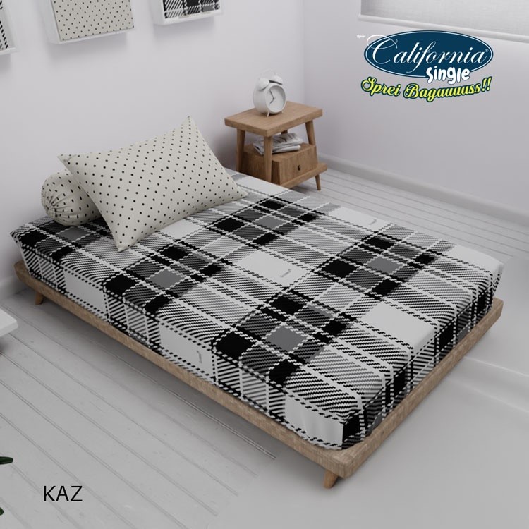 Sprei CALIFORNIA Single ukuran 120x200 Motif Terbaru (Bisa COD) ukuran no. 3