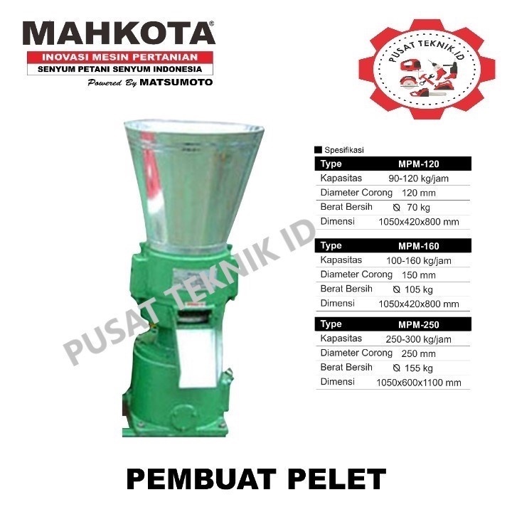 MESIN PELET PAKAN TERNAK MAHKOTA 250 MESIN CETAK PELET