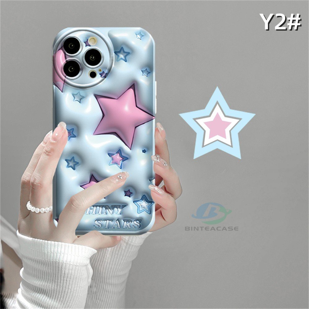 Casing hp Vivo Y02 Y16 Y22 Y22S Y35 Y21 Y21T Y33T Y33S Y17 Y15 Y12 Y11 Y20 Y20S Y12S Y12A Y91C Y1S Y95 Y93 Y50 Y30i Y15S Y15A Gradient Pentagram Dan Heart Silicone Airbag Case Binteacase