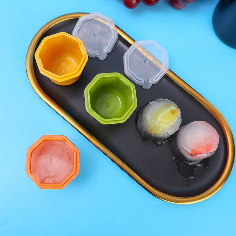 Cetakan Es Poligon Food-grade Tahan Lama PP/Cetakan Es Loli Yoghurt Buah DIY/Whisky Ice Pop Makers/Reusable Ice Cream Mold/Perlengkapan Dapur/Popsicles Tray Holders