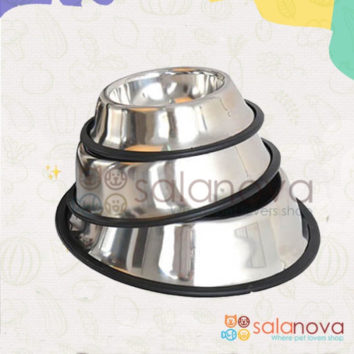 Tempat Makan Stainles / Mangkok Stainless Untuk Kucing, Anjing