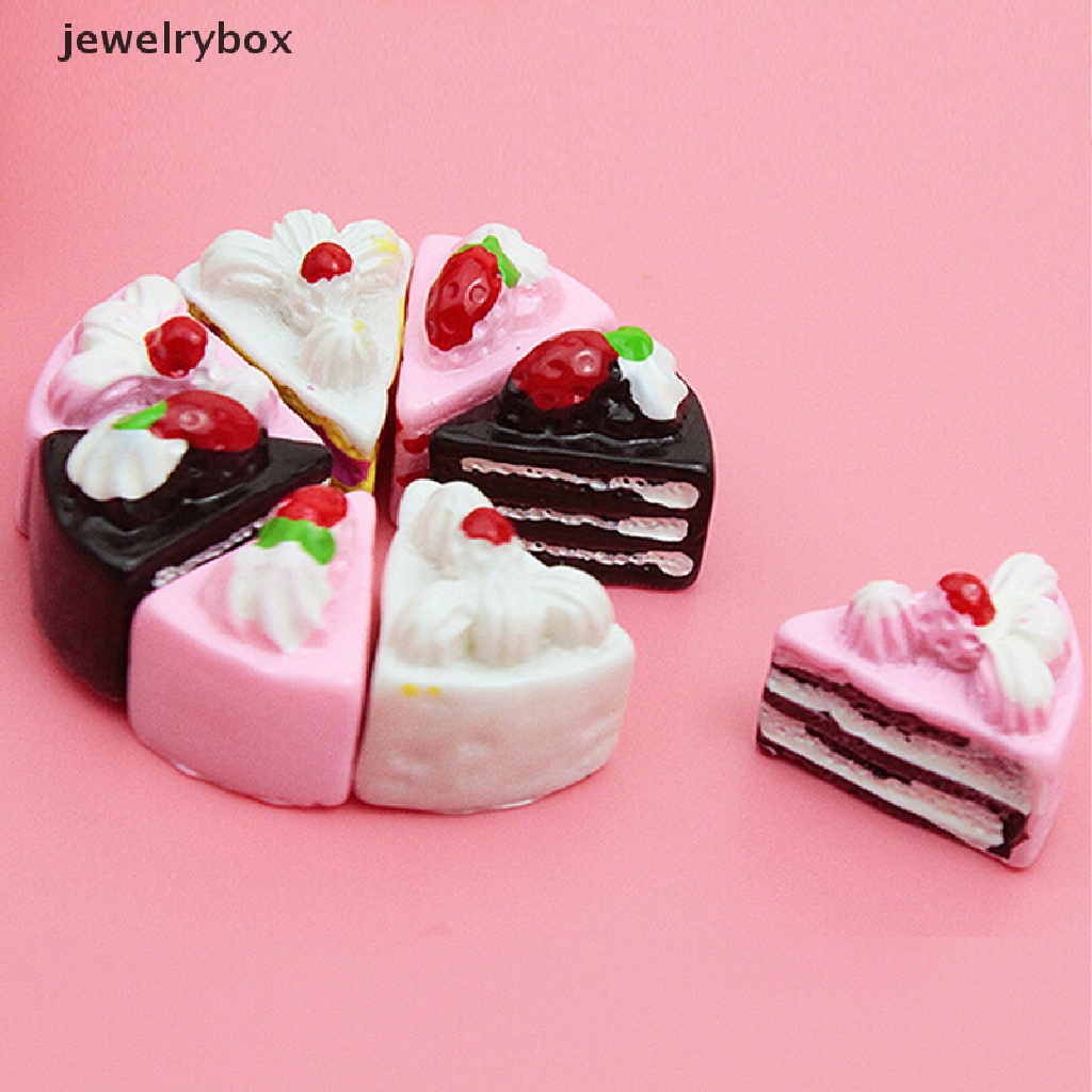 [jewelrybox] 10 Pcs DIY Baru Cabochons Kerajinan Bunga Segitiga Kue Resin Flatback Scrapbooking Butik