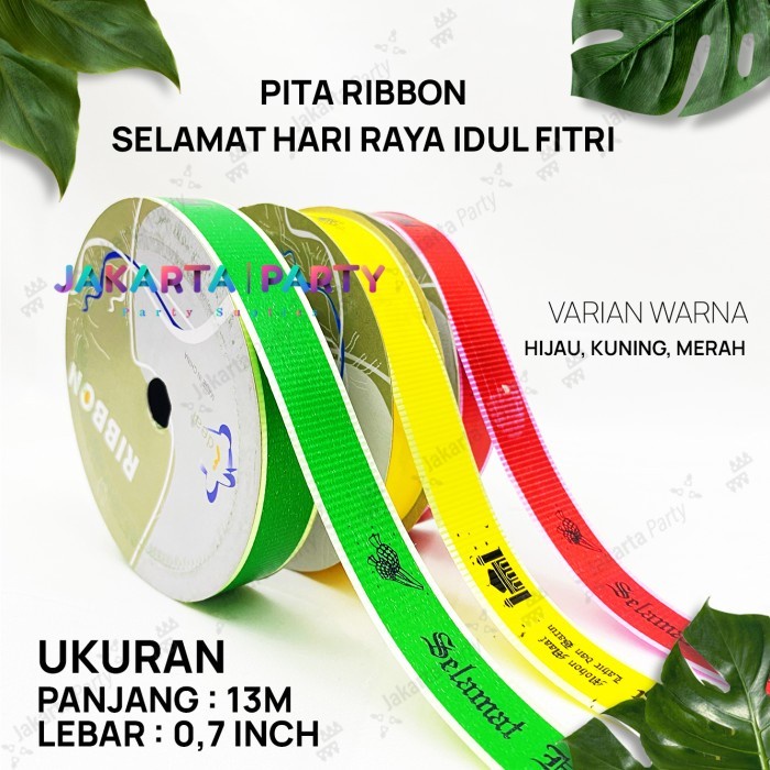 Pita Ribbon Idul Fitri / Pita Roll Selamat Hari Raya Idul Fitri