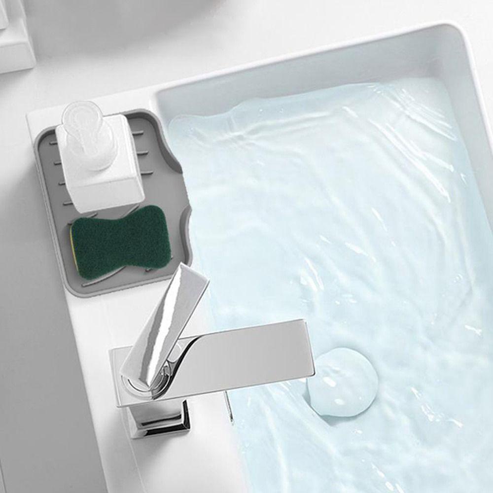 Rebuy Sink Tray Non-slip 1Pcs Splash Pelindung Meja Draining Drying Faucet Mat