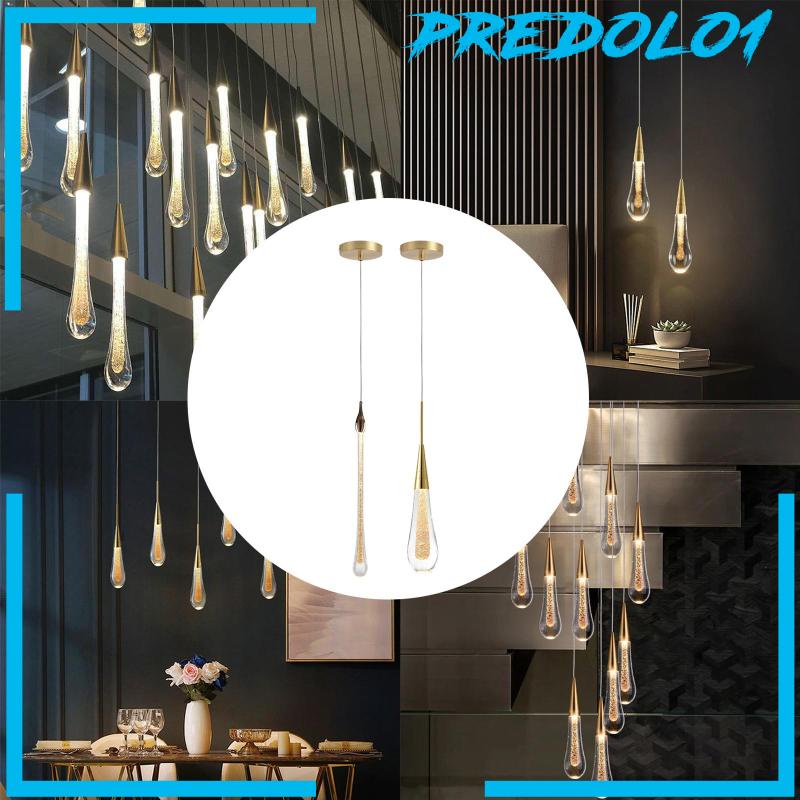 [Predolo1] Lampu Gantung Kaca Lampu Plafon Gantung Bentuk Drop Untuk Dapur Kamar Tidur
