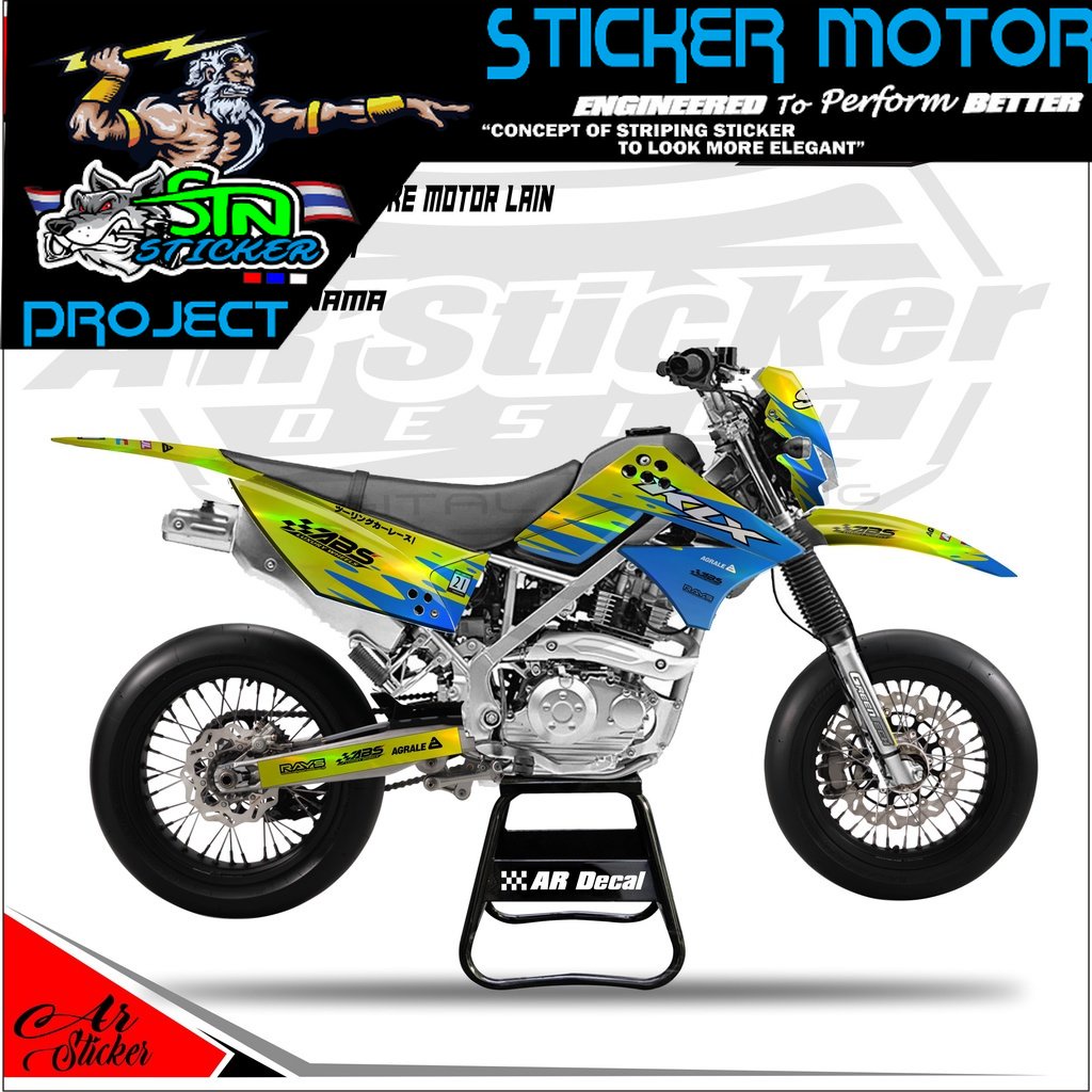 Decal Hologram Chrome Pelangi KLX Lama, KLX Old - Dekal stiker Full Body KLX L / KLX S 013
