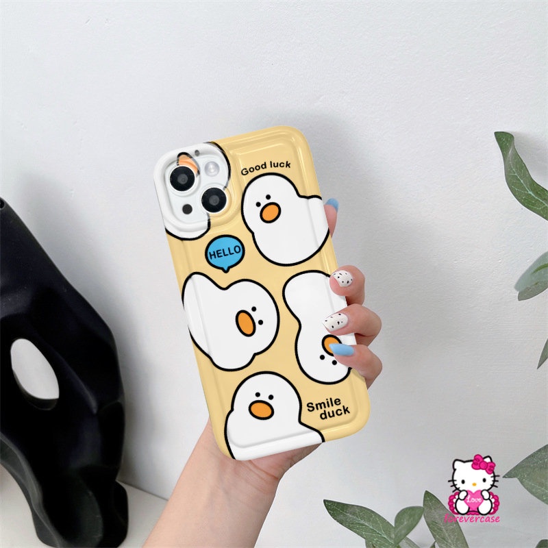 Casing Tahan Guncangan Untuk Redmi Note 11s 11 8 10 10s 9 Redmi 9C NFC A1 10A 10 9T 10C 9 12C 9A Note10 Note11 Note9 Note10s POCO F4 Kartun Bebek Cantik Air Cushion Lembut TPU Penutup Belakang