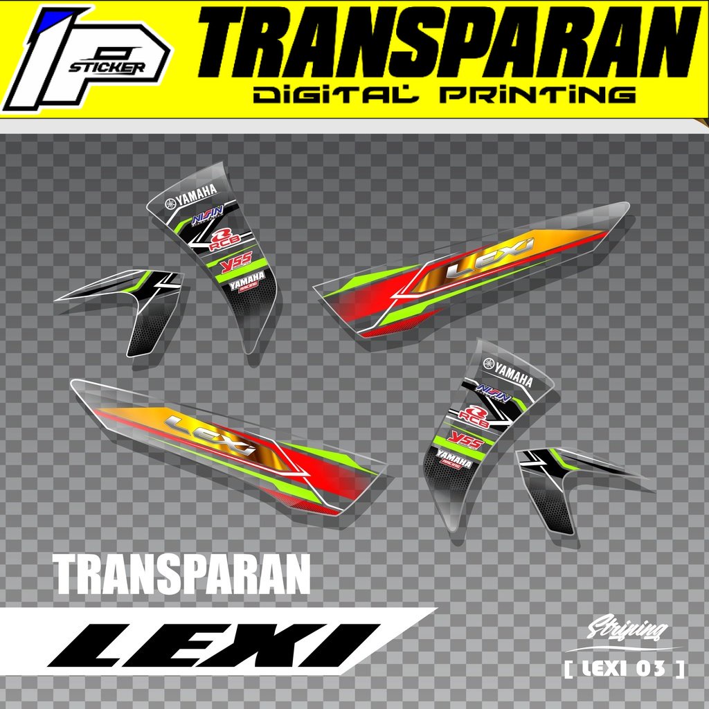 Striping Motor LEXI - Striping Motor Yamaha Lexi Bahan Transparan JP02