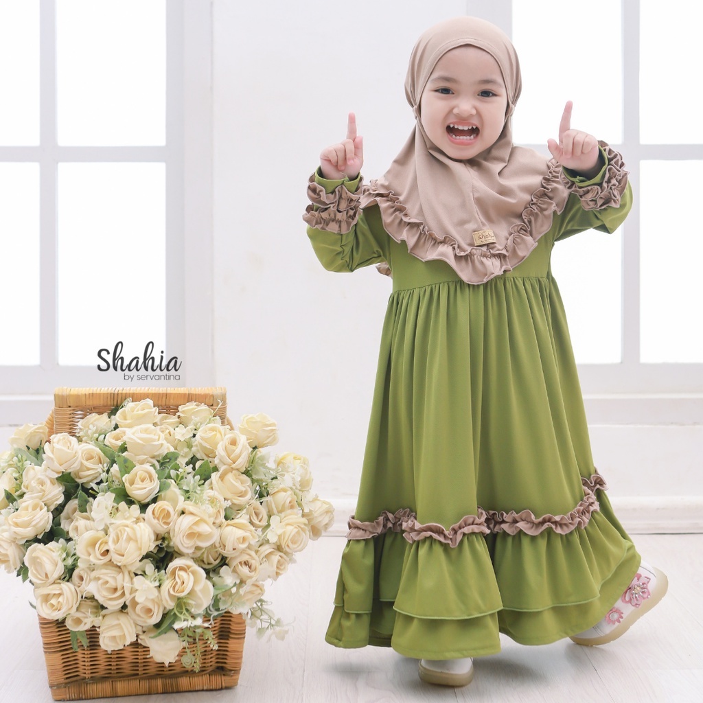 Shahia Servantina - Set Gamis Anak Perempuan “Mecca”