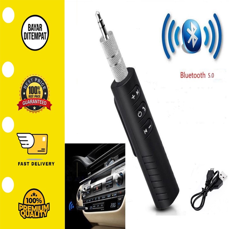 【3.5Mm】Bluetooth Wireless Receiver BT-450 Adaptor Pemancar Penerima Bluetooth Nirkabel 5.0 untuk Speaker Audio Musik Mobil Aux Hp Penerima Bebas Genggam