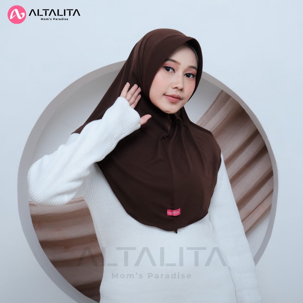 Altalita - Hijab Bergo Qaila Penguin Kerudung Instan Hamidah Size M Menutup Dada Jilbab Sport pet Tebal Bahan Jersey Premium Cocok Untuk Sekolah Olahraga Volly Futsal Senam dan Sehari-Hari