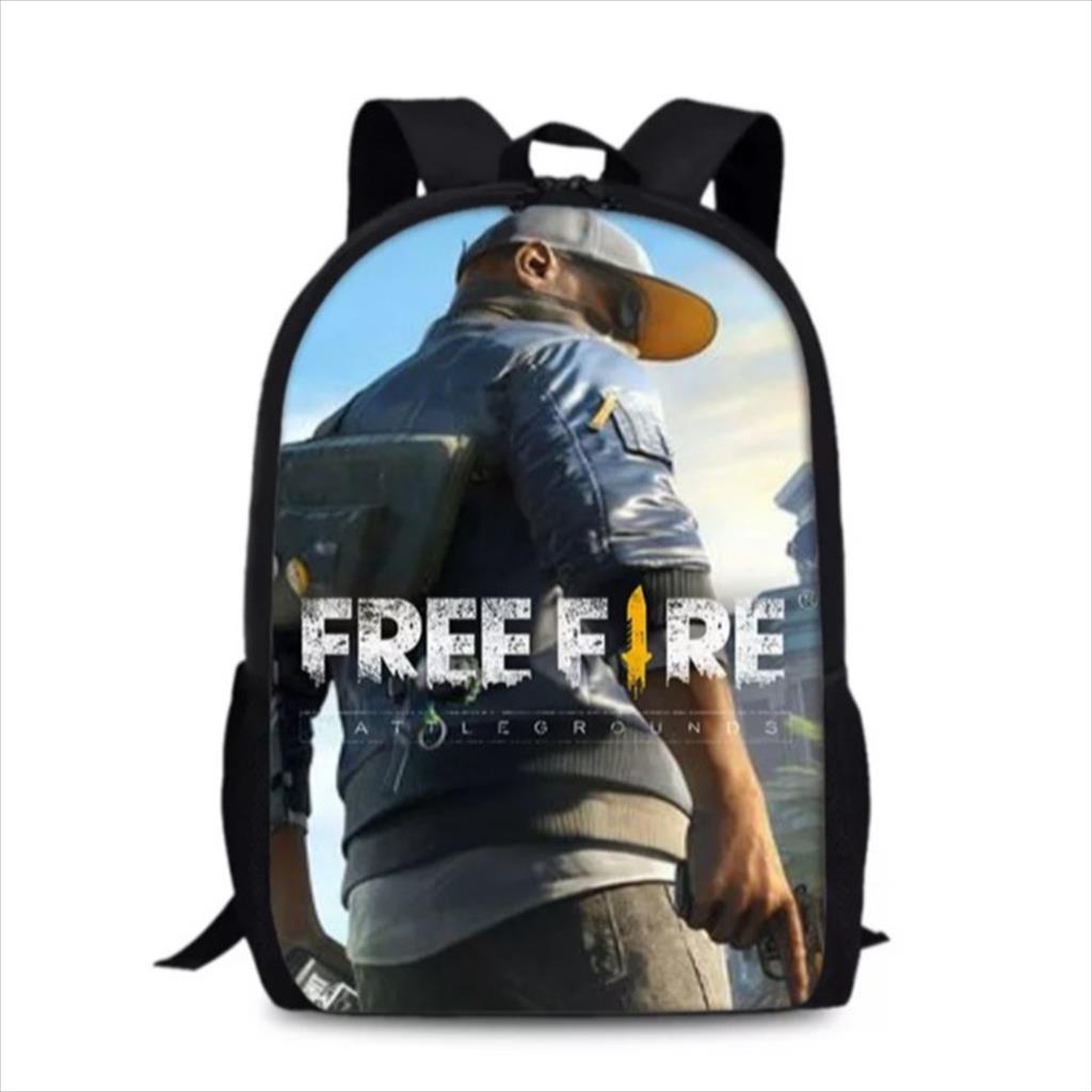 MJS 771 - Ransel FF Freefire Black Tas Ransel Sekolah Anak Karakter Pemain Terbaru Kekinian