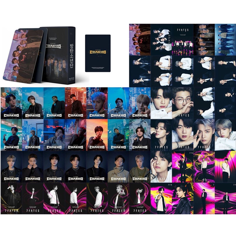 55Pcs/Box Kpop BT21 Postcards JIMIN JIN V JUNGKOOK New Album Proof LOMO Photocards For Fans Collections