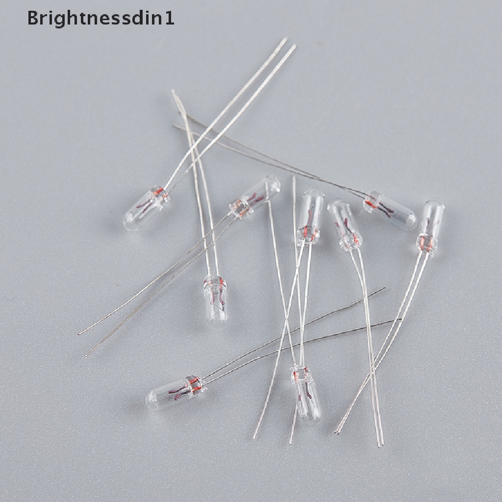 [Brightnessdin1] 10pcs Lampu Bohlam Edison Pijar Filamen Padi Butik Mini 3 /4/5mm 3 /6 /12/24V