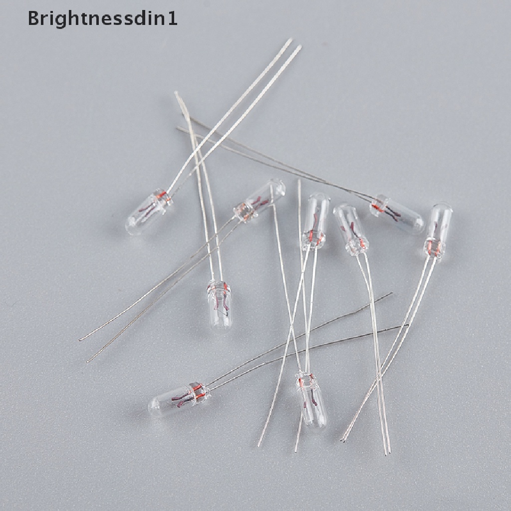 [Brightnessdin1] 10pcs Lampu Bohlam Edison Pijar Filamen Padi Butik Mini 3 /4/5mm 3 /6 /12/24V