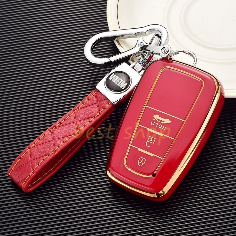 Fashion TPU Key Case Cover Shell Fob Untuk Toyota Prius Camry Corolla C-HR CHR RAV4 Prado Land Cruiser Avalon Penyimpanan Gantungan Kunci