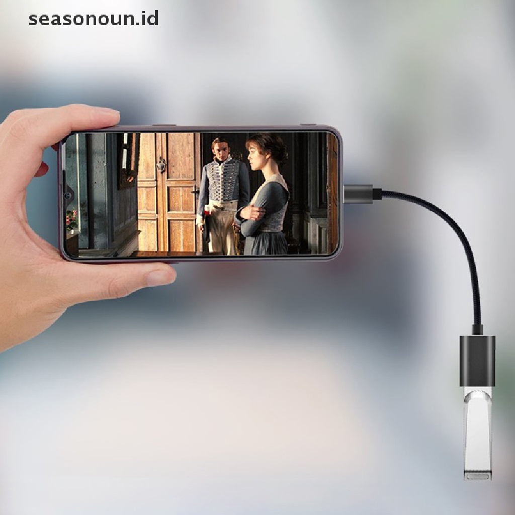 Seasonoun 2in1 USB C to USB Adapter Tipe C OTG Extension Cable Adapter Untuk Mouse Gamepad Tablet PC Tipe C OTG Kabel USB.