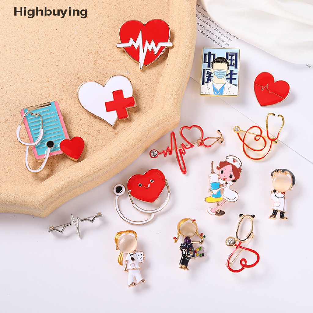 Hbid Kartun Dokter Perawat Bros Dokter Perawat Enamel Pin Kerah Lencana Aksesoris Kartun Dokter Gigi Fashion Perhiasan Hadiah Glory