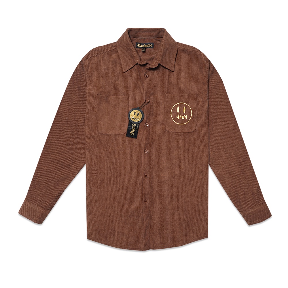 Drew House X Ssense Corduroy Long Sleeves Shirt Brown