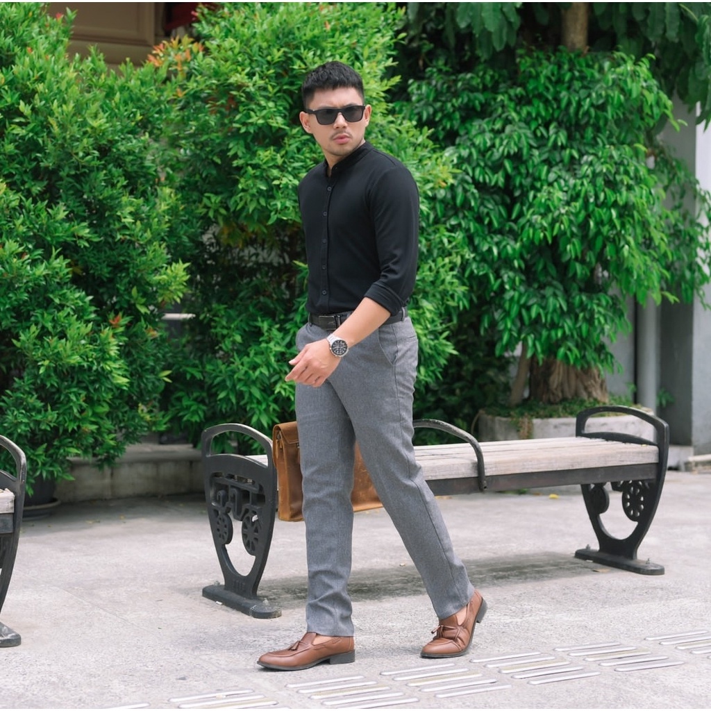 CELANA KANTOR FORMAL PRIA SLIMFIT BAHAN DASAR KAIN WOLL KUALITAS