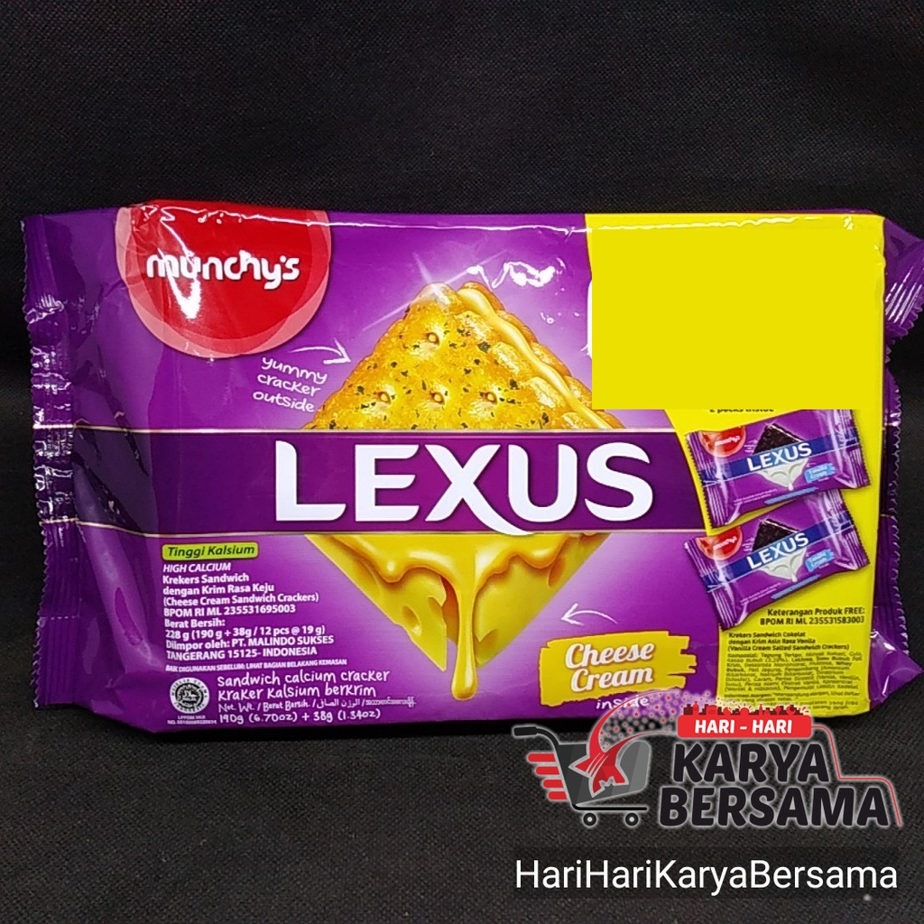 

MUNCHY'S LEXUS BISKUIT CHEESE CREAM 190GR