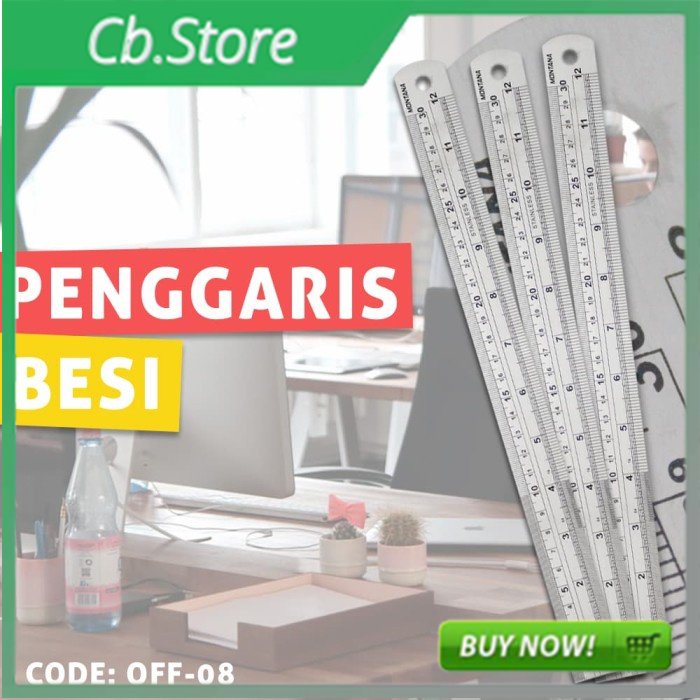 

PENGGARIS BESI/MISTAR 30 CM PENGGARIS BESI ALAT KANTOR (OFF-08) Best Seller