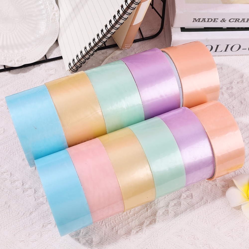 Mainan Pereda Stres DIY Sticky Tape Macaron Colorful Sticky Ball Tape General Craft Masa Kini Alat Tulis Pita Hias