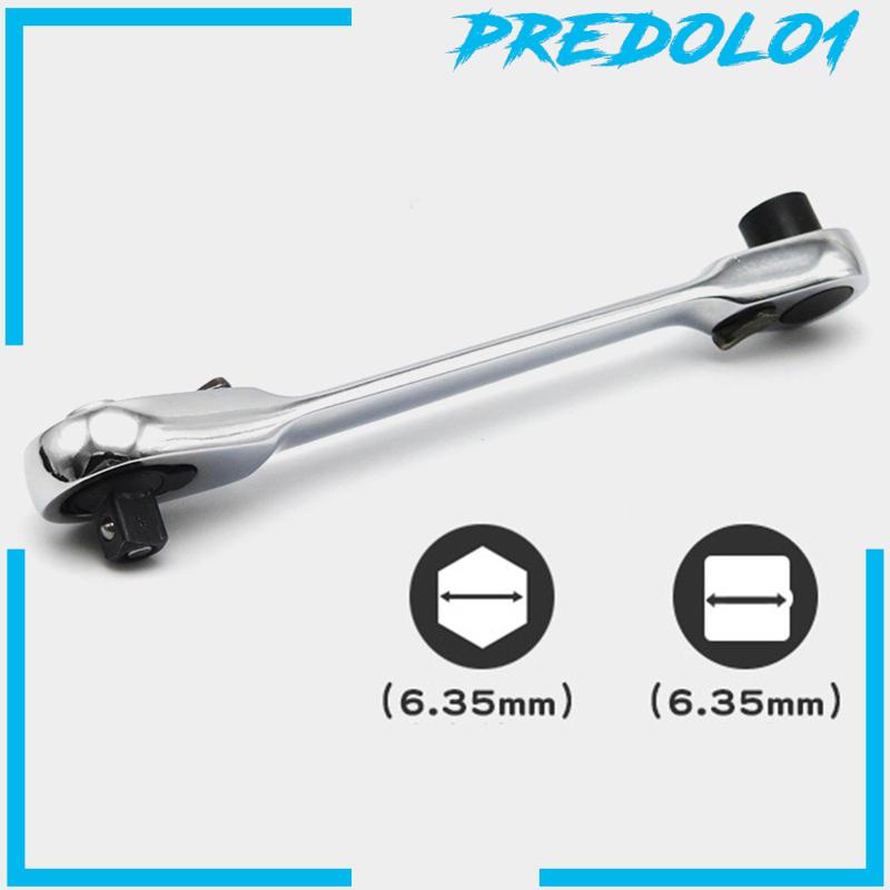[Predolo1] Kunci Pas Ratchet Mini1Per4 &quot;Kepala Dual Drive Kecil Dan Portabel Tahan Lama 107mm
