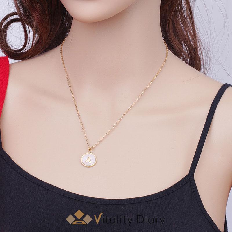 

【COD❤️】Surat Kalung Temperamen Sederhana Serbaguna 26 Huruf Kalung Paduan Rantai Klavikula-VDY