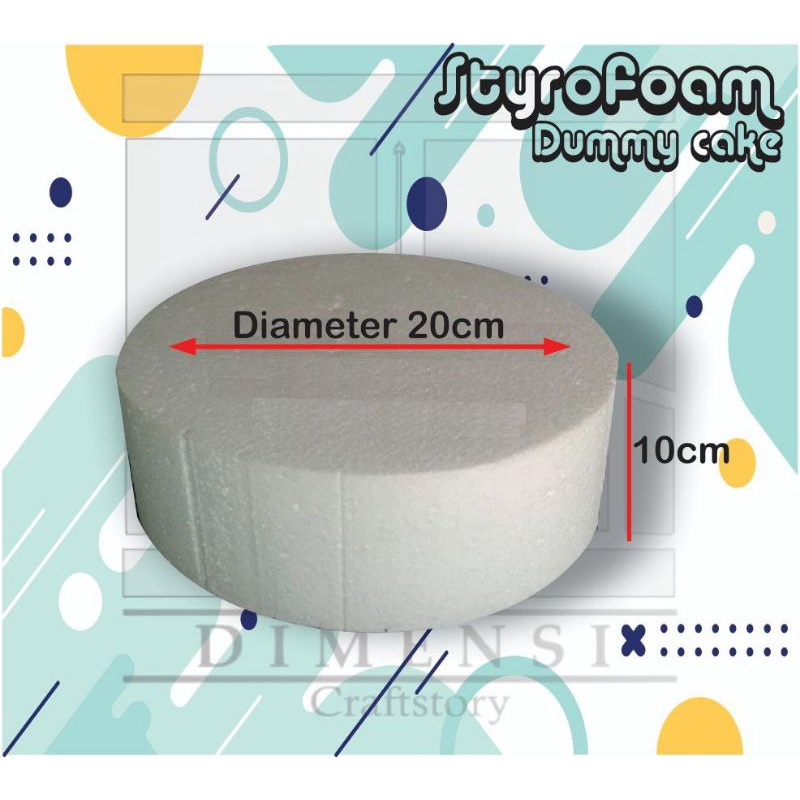 Dummy cake Diameter 20cm/styrofoam bulat/gabus dummy cake