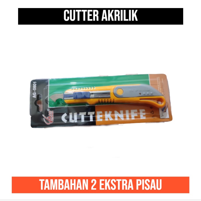 Cutter Akrilik Pisau Acrylic Cut Knife Alat Potong Dapat 2 Mata Pisau