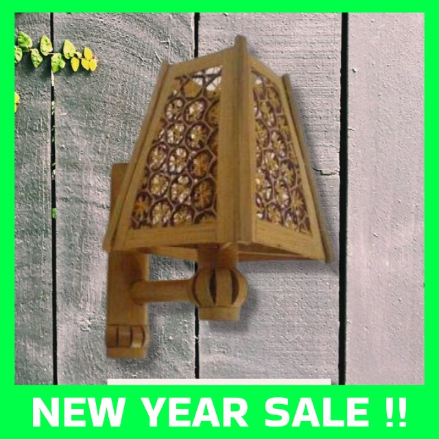 Hiasan tempel lampu dari bambu/ hiasan dinding tempel lampu bambu unik/kap bambu