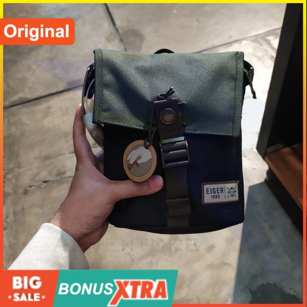 Tas Selempang Eiger Wanderer Pouch Bag 91000 4654 Black Hitam Ori