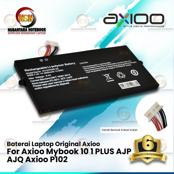 Baterai Axioo Mybook 10 10 PLUS AJP AJQ Axioo P102 OEM Battery