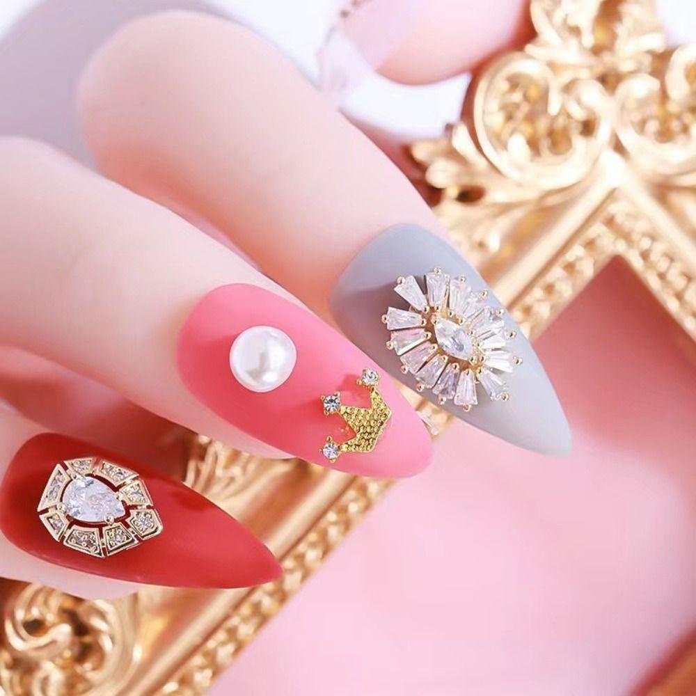 NEEDWAY Needway Manicure Bless Dekorasi 3D Guanyin Perhiasan Berlian Imitasi Zirkon Nail Art Charms